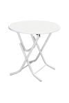 Ø 60  cm Yuvarlak Katlanır  Kısa Plastik Masa - GFM831