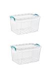 2 Adet 30 Litre Dikdörtgen Multi Box Saklama Kutusu - E-508-2