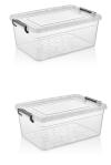 Bursev 2 Adet 30 Litre Jumbo Şeffaf Saklama Kutusu -1142_27_2