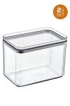 2 Adet 4 Litre Sızdırmaz  Dikdörtgen Kristal Saklama Kabı EP-158