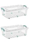 2 Adet 40 Litre Tekerlekli Multi Box Saklama Kutusu - E-511-2