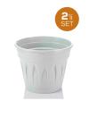 2 Adet 2,2 Litre Revak Plastik Saksı - R004