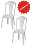 2 Adet Foglia Plastik Beyaz Sandalye - GF193-2