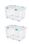 2 Adet 120 Litre Mega Multi Box Plastik Saklama Kutusu  (Şeffaf ) - E-522-2