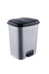 20 Litre Gri Pedallı Plastik Çöp Kovası - 4150_07