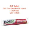 20 Rulo Florex Endüstriyel Siyah Hantal Çöp Torbası C Katlama  - 508B