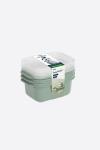 3'lü 2000 ml Dikdörtgen Easy Keep Saklama kabı