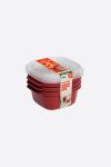 3'lü 550 ml Kare Heat'N Go Saklama kabı