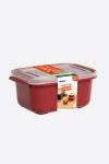 3'lü Heat'N Go Dikdörtgen Saklama Kabı(500 ml,1000ml ,2000ml )