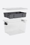 3 Adet  8,25 Lt Lock&Keep Organizer Tepsili Plastik Saklama Kutusu - 33223