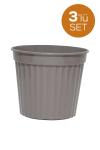 3 Adet 4 Litre Klasik Salon Saksı - S207