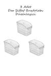 3 Adet Şeffaf Dar Plastik Buzdolabı Düzenleyici - 1104-096