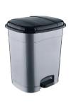 5 Litre Gri Pedallı Plastik Çöp Kovası - 4150_05