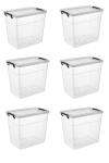 6 Adet Şeffaf Derin Plastik Saklama Kutusu 11,5 Litre  - 1148_03