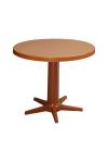 75 cm Yuvarlak Teak Rengi Plastik Masa - GF205GR