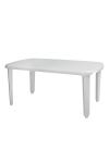 Beyaz Plastik  Bahçe Masası 85x140x72cm - GF220