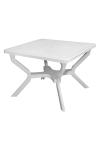 Beyaz Plastik Kare Bahçe Masası 100x100 cm - GF245