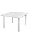 Beyaz Plastik Kare Bahçe Masası 100x100 cm - GF247