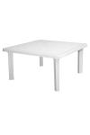 Beyaz Plastik Kare Kısa Bahçe Masası 100x100 cm - GF246