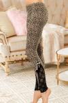 Derya KurşunDantel Paça Leopar Kadın Tayt 436