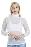 Derya Kurşun Balıkçı Yaka Transparan Beyaz Body 146 