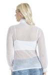 Derya Kurşun Balıkçı Yaka Transparan Beyaz Body 146 