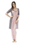 Derya Kurşun Desenli Kadın Pijama Takım 1036