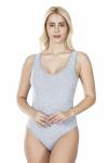 Derya Kurşun Kalın Askılı Çıtçıtlı Kadın Gri Body 315