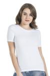 Derya Kurşun Yarım Kol Bisiklet Yaka Kadın Beyaz Tişört 228