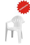 Estate Beyaz Plastik Bahçe Koltuk - GF-103