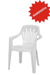 Felicita Beyaz Plastik Bahçe Koltuk - GF-125