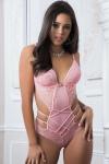 For Dreams Kadın Pembe Maskeli Fantezi Babydoll-8409