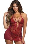 For Dreams Kırmızı Mini Şeffaf Dantel Detaylı İç Çamaşırı - 8638