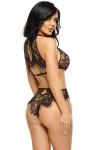 For Dreams Kadın Siyah Fantezi İç Çamaşırı Takımı - 8355B