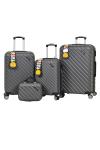 Füme ABS 3 lü Valiz Seti - ANK-1001-FÜME