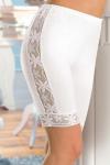 Derya Kurşun Kadın Dantelli Beyaz Kısa Tayt - 418
