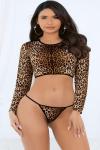 For Dreams Kadın Fantezi Leopar Desen Çamaşır Takım - 8370