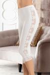 Derya Kurşun Kadın Şeritli Kısa Beyaz Tayt - 417