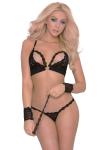 Kadın Siyah Renk Fantezi İç Çamaşır Takımı - 2156B