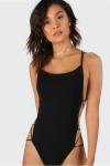 Kadın Siyah Sırtı İpli Body - 2104
