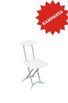 Katlanır Metal Ayaklı Plastik Beyaz Sandalye - CF811