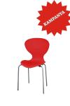 Metal Ayaklı Plastik Kırmızı Sandalye - CF801-R