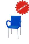 Metal Ayaklı Plastik Mavi  Koltuk - CF880-BLUE