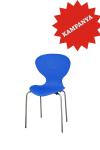 Metal Ayaklı Plastik Mavi  Sandalye - CF801-BLUE