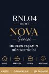 RNL04 HOME NOVA 16  - 16 Litre Sallanır Kapaklı Plastik Çöp Kovası - Siyah Gövde - Gri Kapak