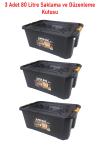 SUPER BAG 3 Adet  80 Lt Saklama Kutusu - ASR-4039-3