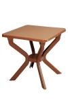 Tik Rengi  Plastik Kare Masası Masası 70x70 cm - GF235TEAK