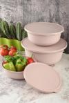 Trend Kapaklı Plastik 3'lü Set - 2374