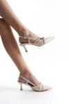 Trendella Kadın Bej Topuklu Ayakkabı TR08MS17H