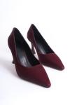 Trendella Kadın Bordo Saten Stiletto TR08MS27F